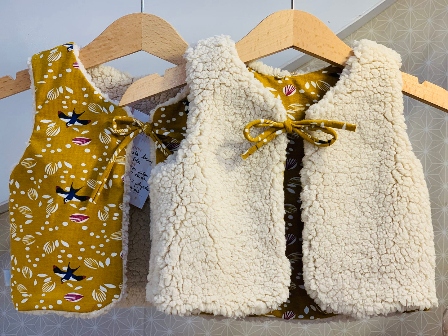 Gilet de berger Camel