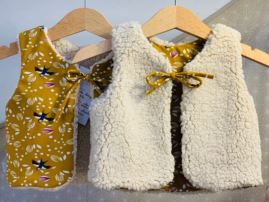 Gilet de berger Camel