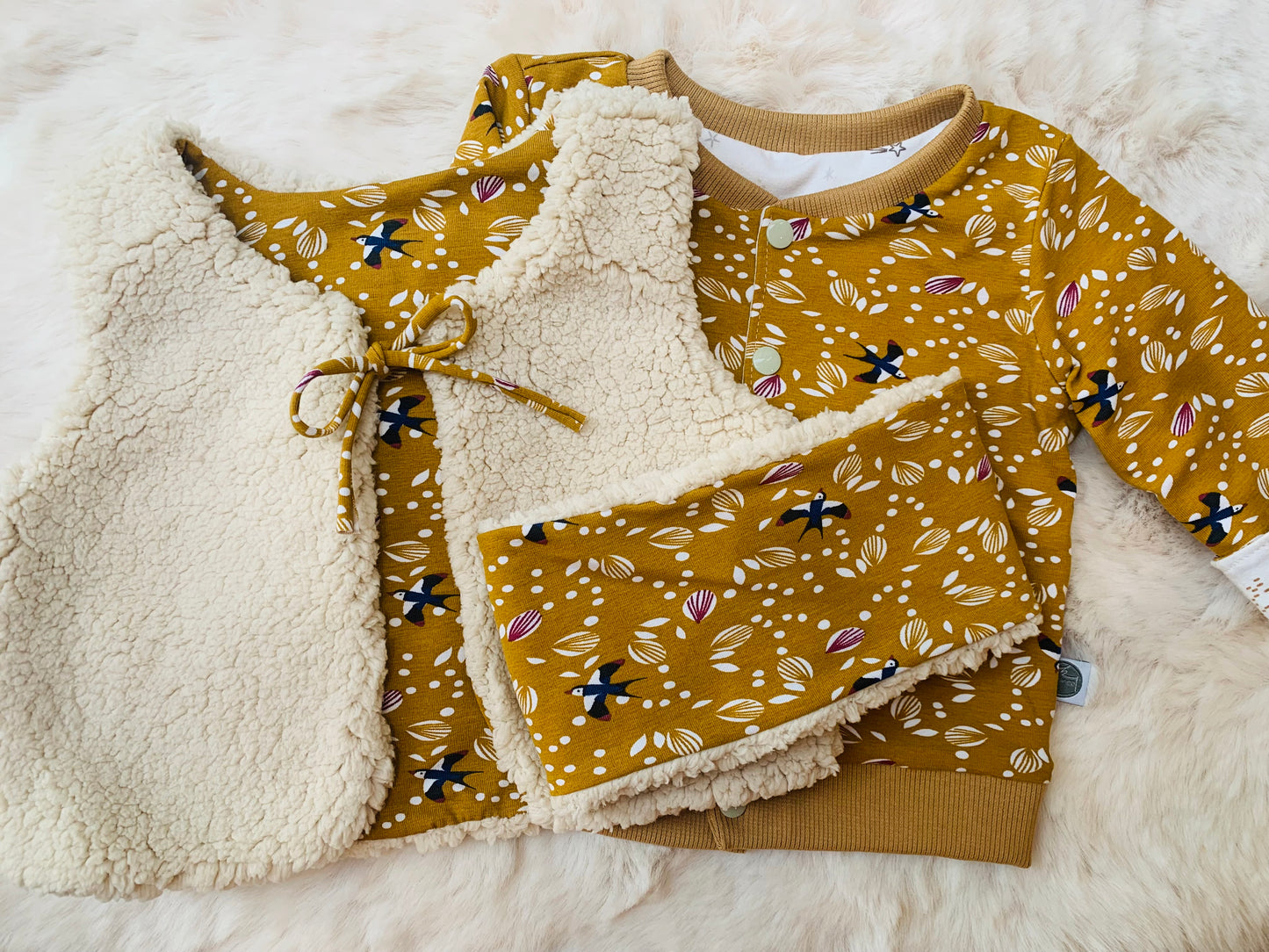 Gilet de berger Camel